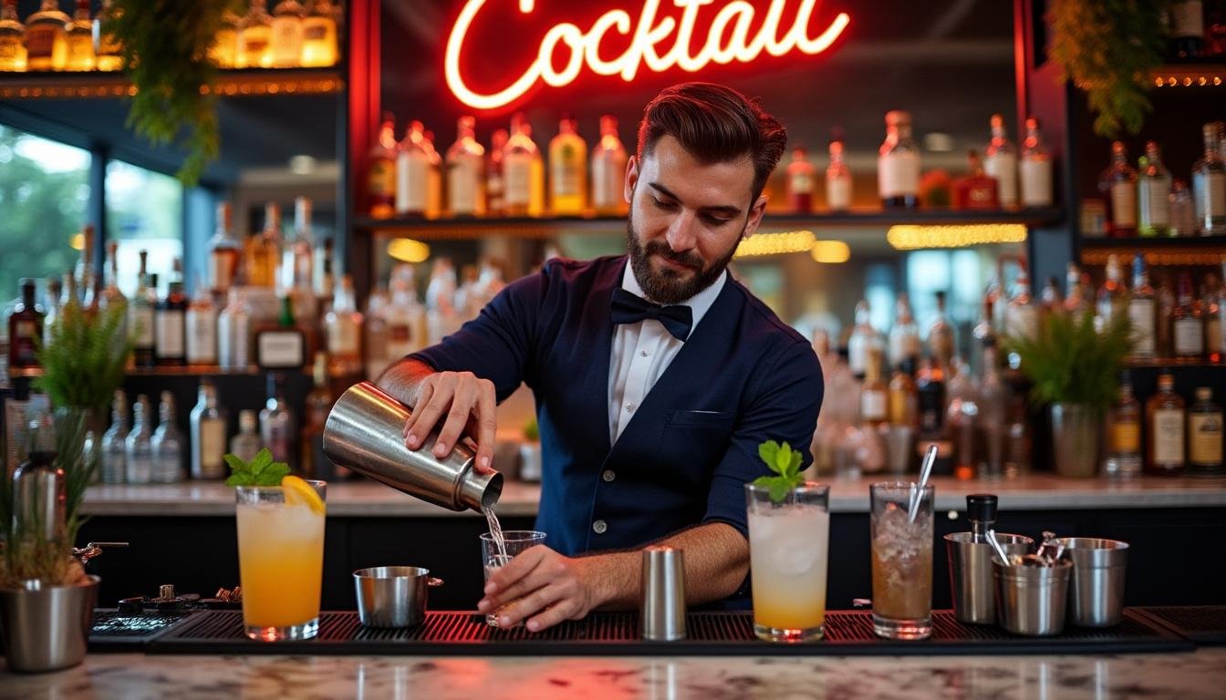 découvrez notre bar chaleureux et convivial, idéal pour partager un verre entre amis, savourer des cocktails créatifs et profiter d'une ambiance unique.