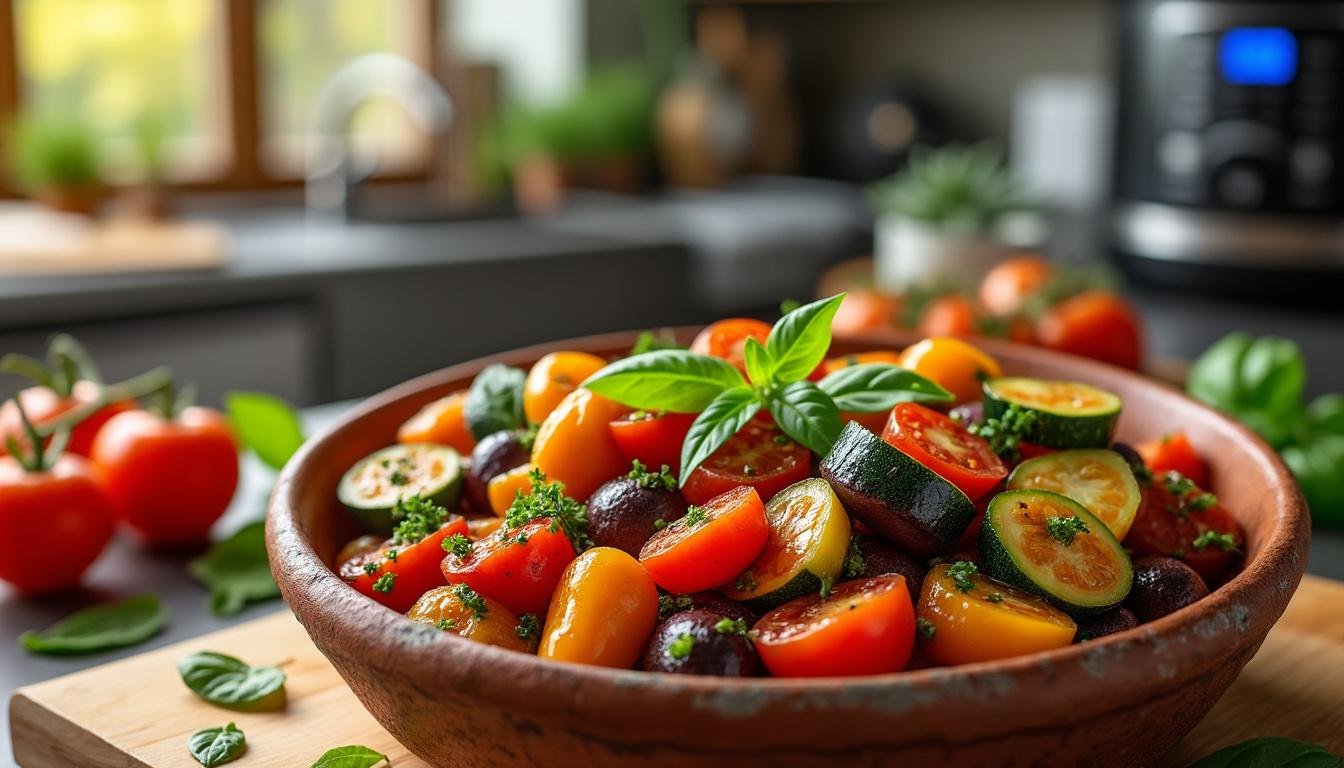 découvrez comment préparer une ratatouille savoureuse et facile avec votre cookeo pour des repas rapides et délicieux.