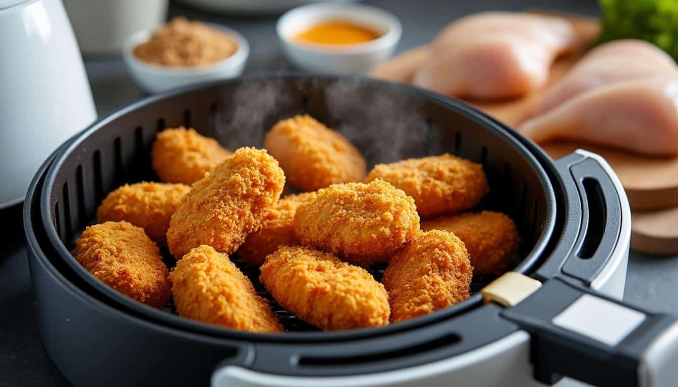 découvrez comment préparer des nuggets croustillants et délicieux facilement grâce à votre air fryer. suivez nos conseils pour un résultat parfait à chaque cuisson.
