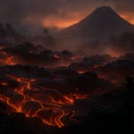 ```json { "altText": "Paysage volcanique bioluminescent avec motifs de feu pour Avatar 3, le clan du feu en 2026", "caption": "Représentation artistique de l'environnement volcanique du clan du feu dans Avatar 3, attendu pour 2026.", "description": "Paysage volcanique cinématographique évoquant l'univers visuel d'Avatar 3 et son exploration du clan du feu. Cette illustration capture l'atmosphère mystérieuse et les éléments bioluminescents caractéristiques qui définiront le troisième volet de la saga de James Cameron, prévu pour 2026. L'image reflète l'esthétique volcanique et tropicale attendue dans ce nouveau chapitre de la franchise Avatar." } ```